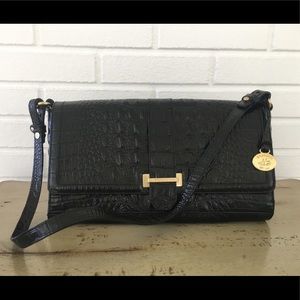 Brahmin Black Crocodile Shoulder Bag